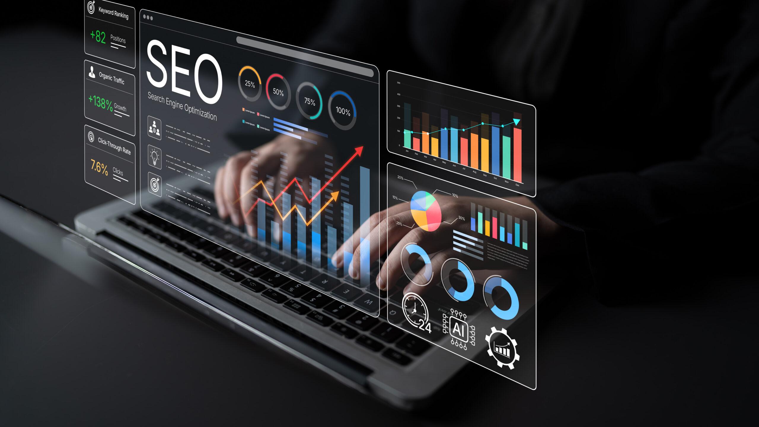 SEO対策とWebサイト分析のイメージ